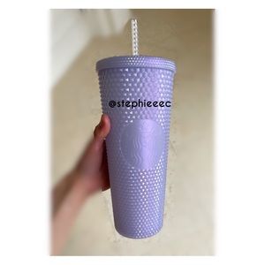 BNWT Starbucks 2021 Winter Icy White/Lilac Purple Studded Spiky Tumbler